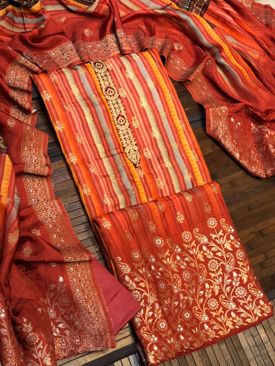 Dola Silk Benarsi with embroidery