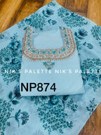 Chanderi Anarkali with swarovski and embroidery