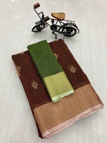 Khadi Linen Saree