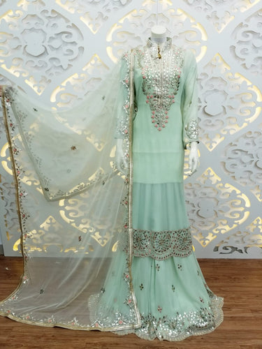 Beautiful Georgette Semi-stitched with Gota work