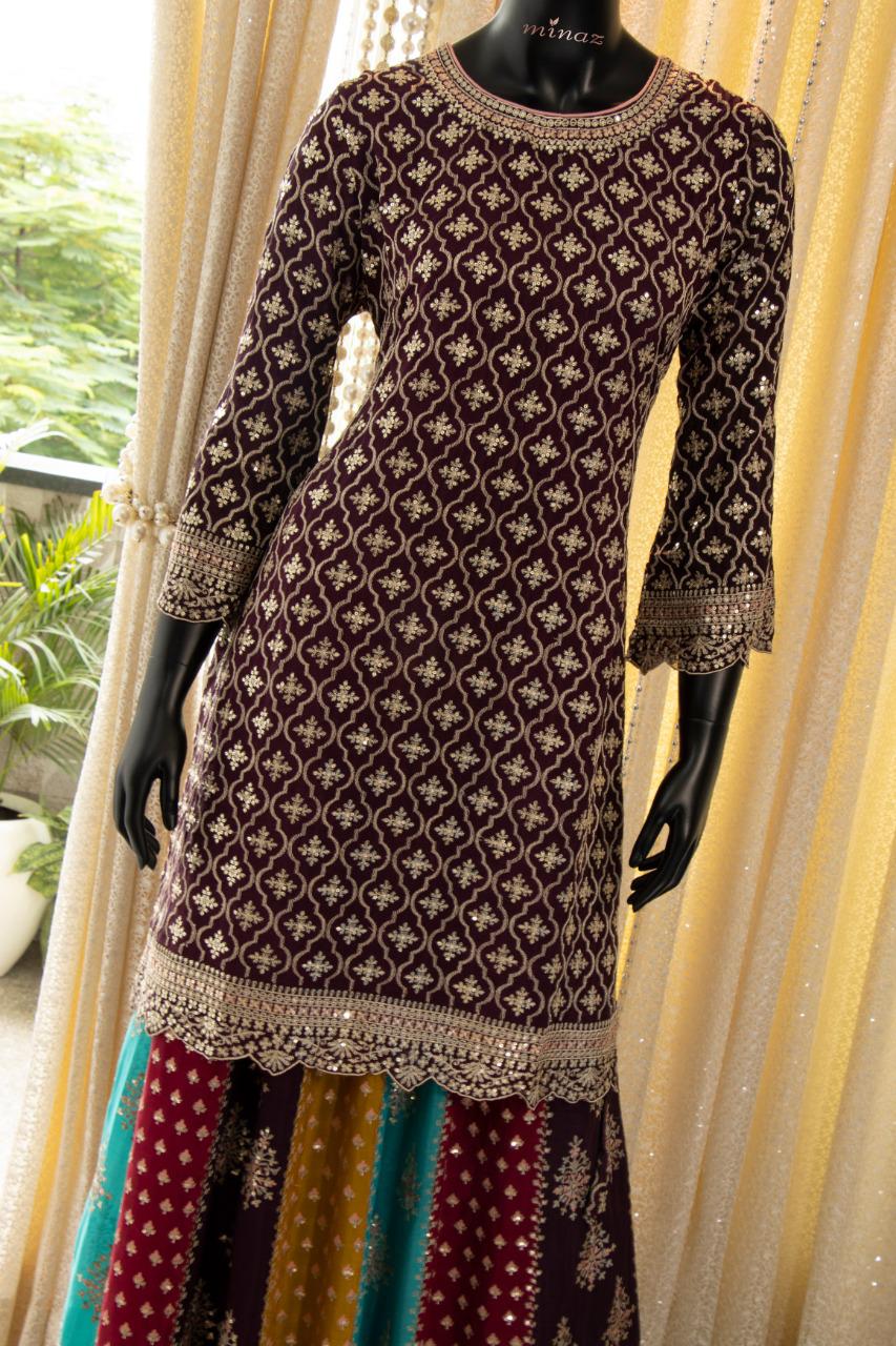 Chinnon Shirt Skirt Dupatta