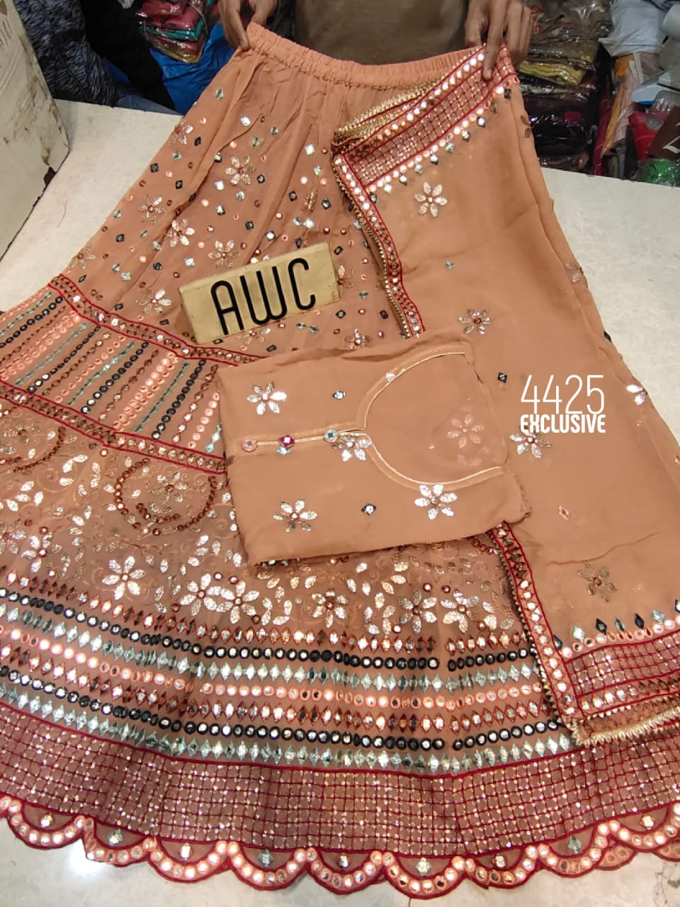Designer Georgette Lehengas