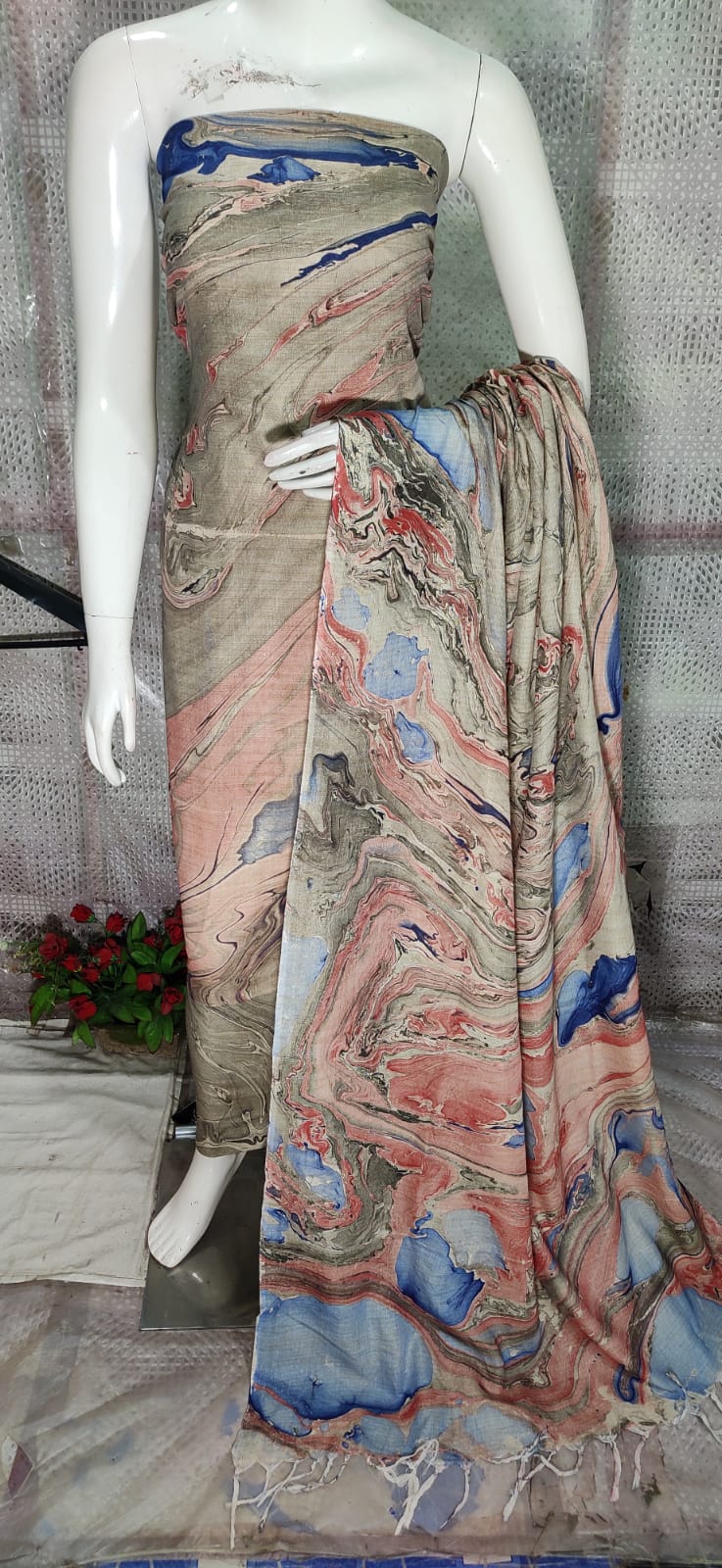Khadi Silk Dress Material