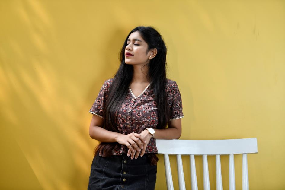 Ajrakh Button Down Top