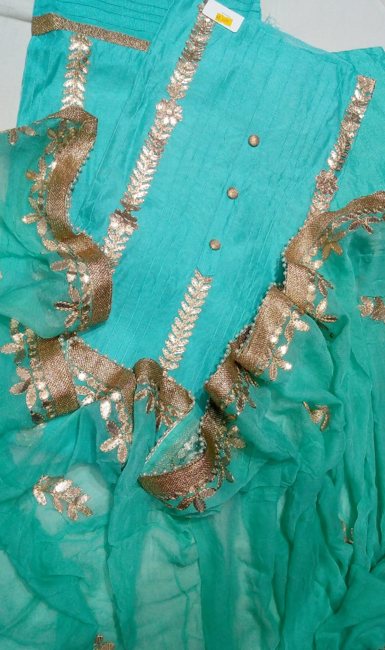 Chanderi Unstitched Fabric Dress Material