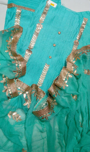 Chanderi Unstitched Fabric Dress Material