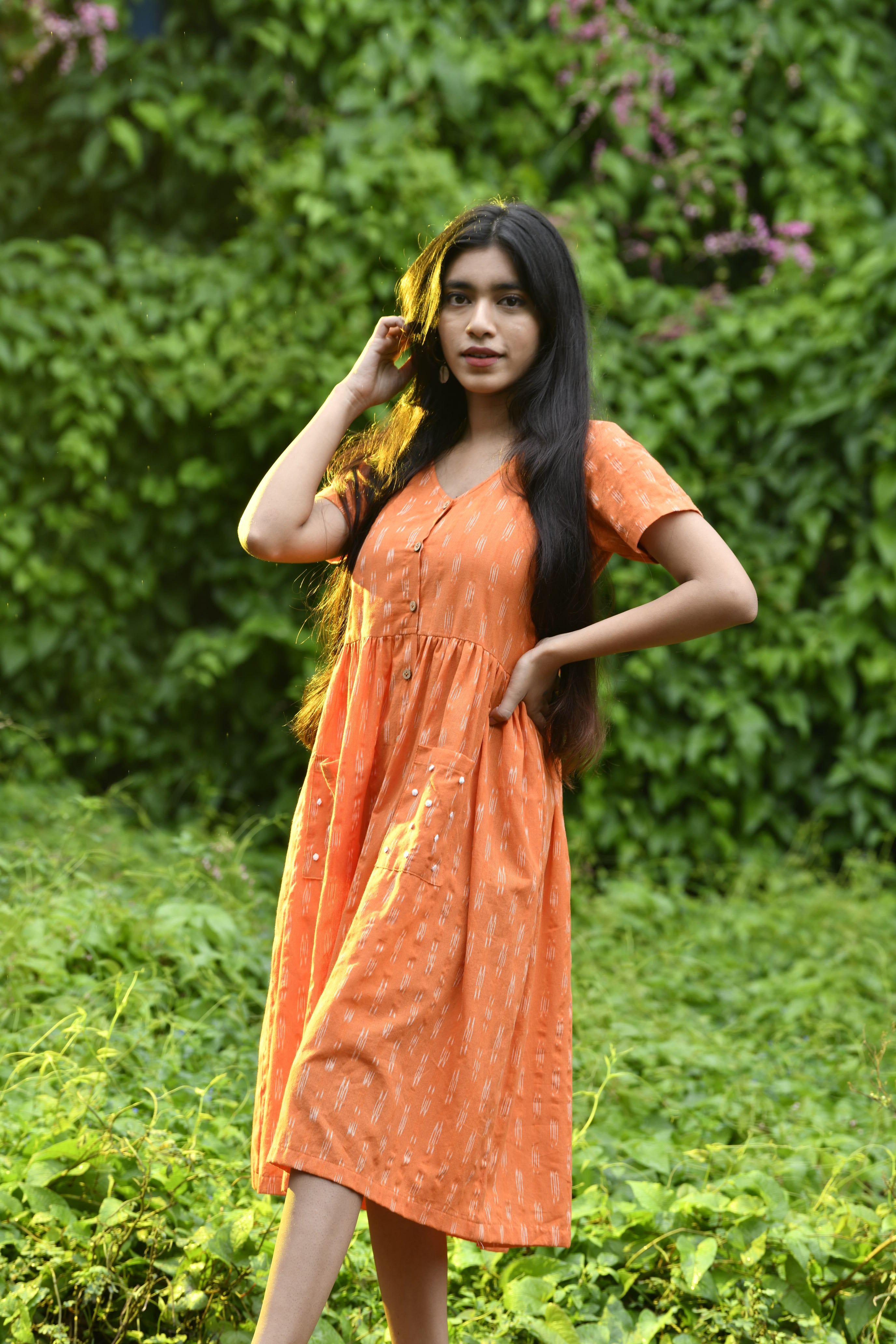 Button Down Ikat Dress