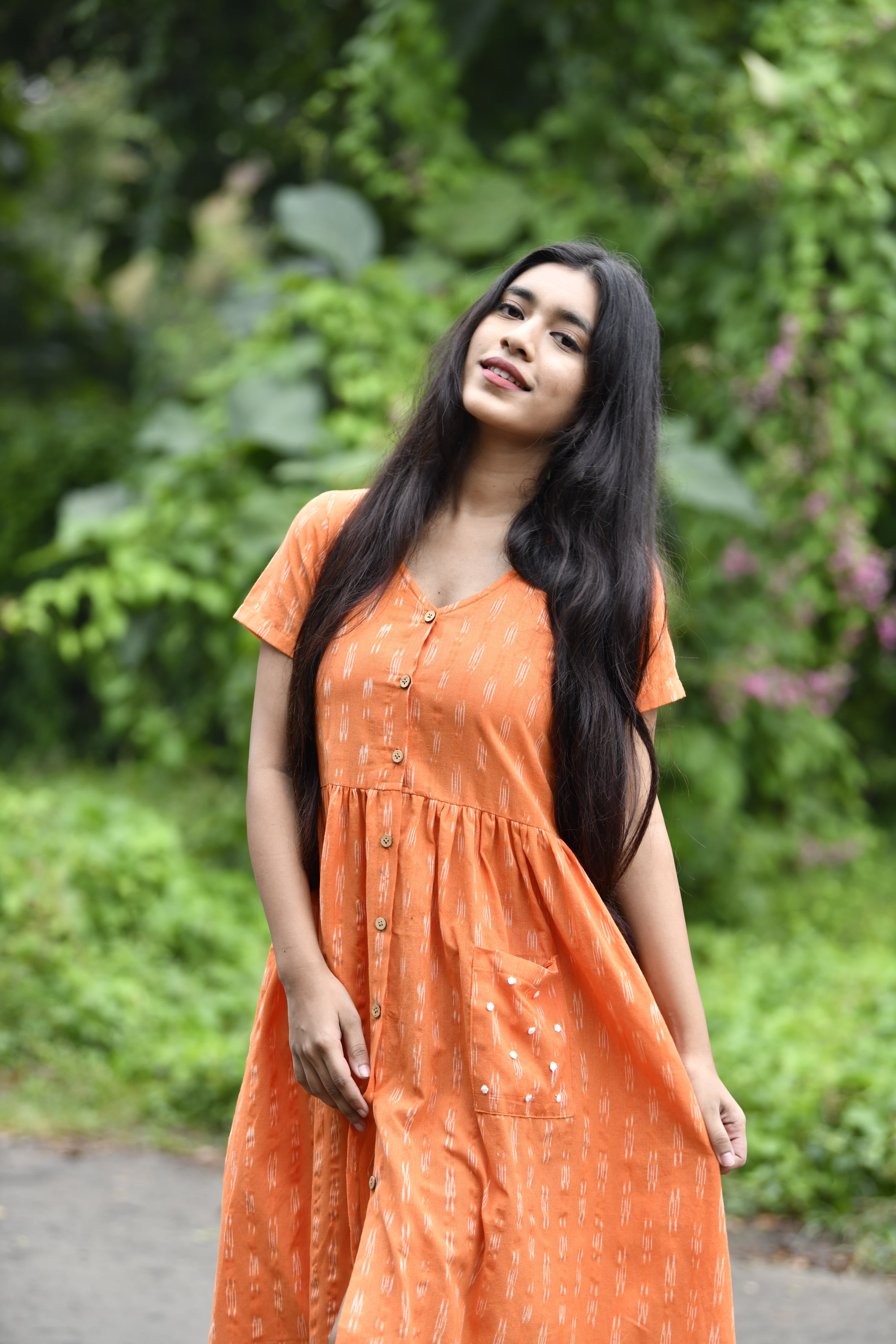 Button Down Ikat Dress