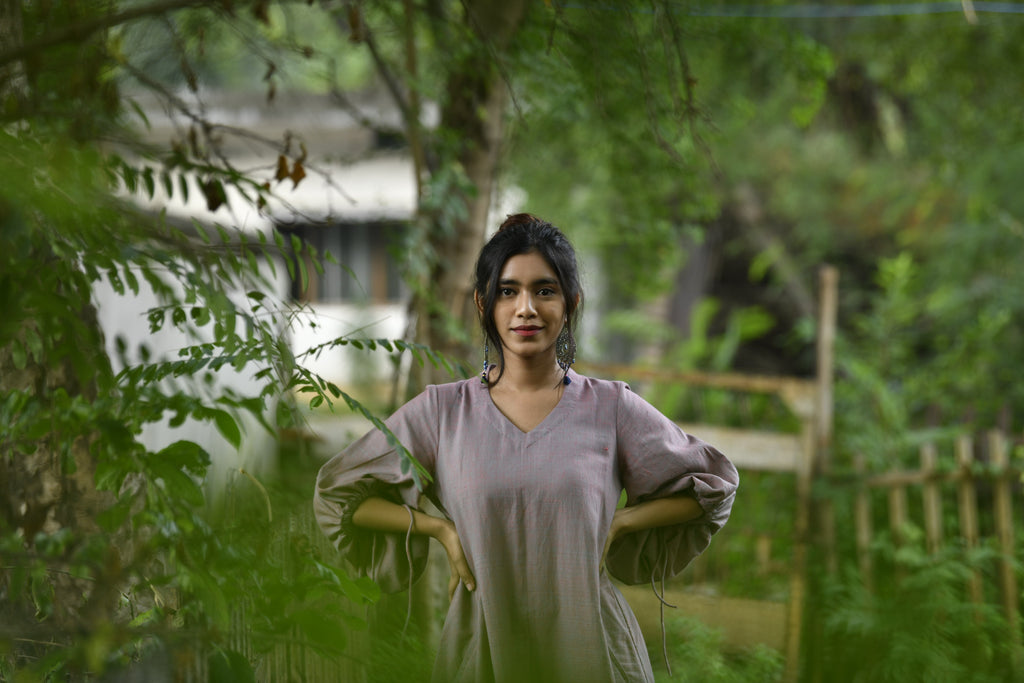 Easy Fit Handloom Peacock Dress