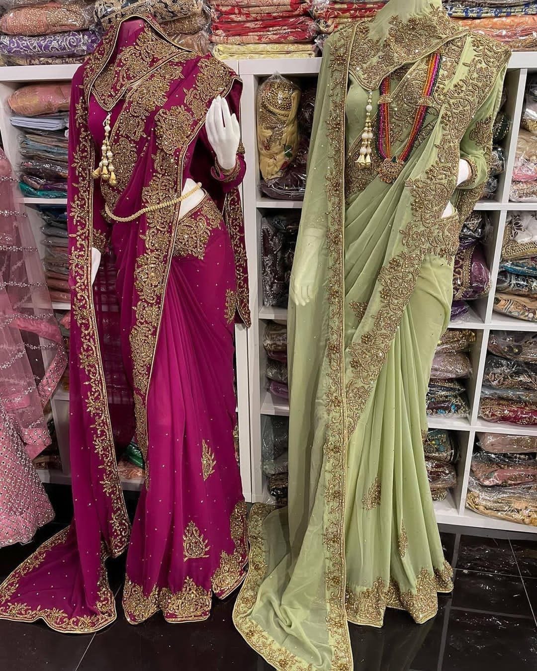 Georgette Embroidered Sarees