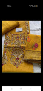 Embroidered Chanderi Suits