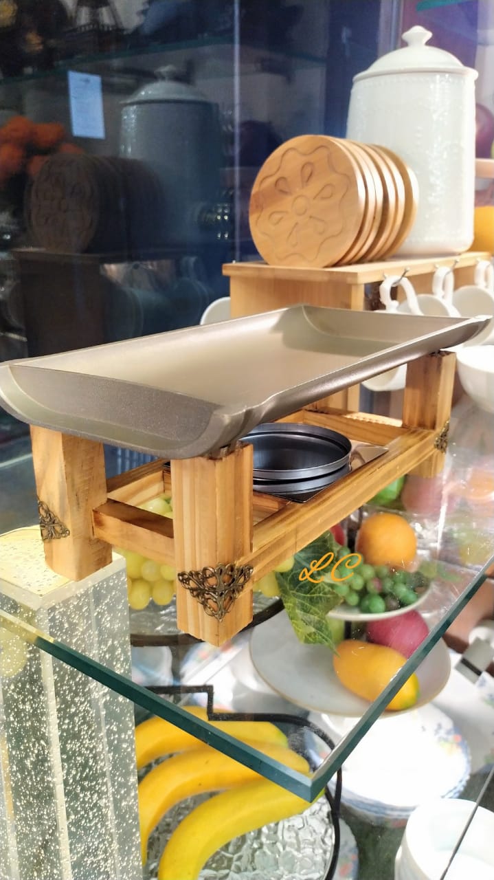 SIZZLER TRAY WITH STAND & WARMER