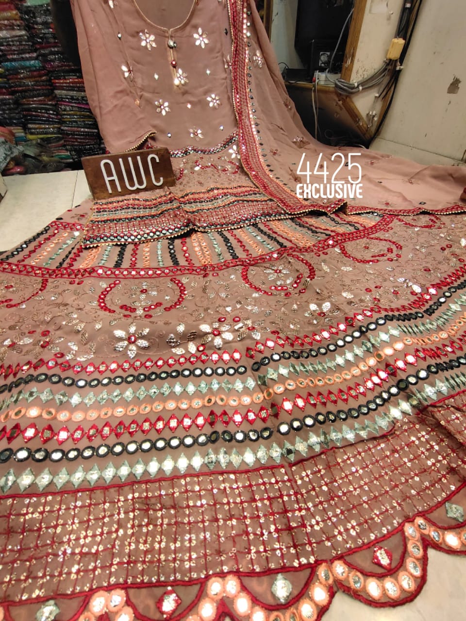 Designer Georgette Lehengas