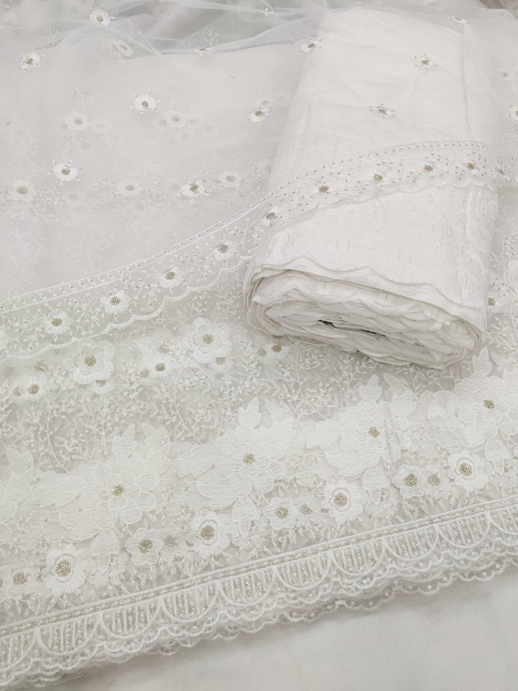 Beautiful Net Chikankari Suits
