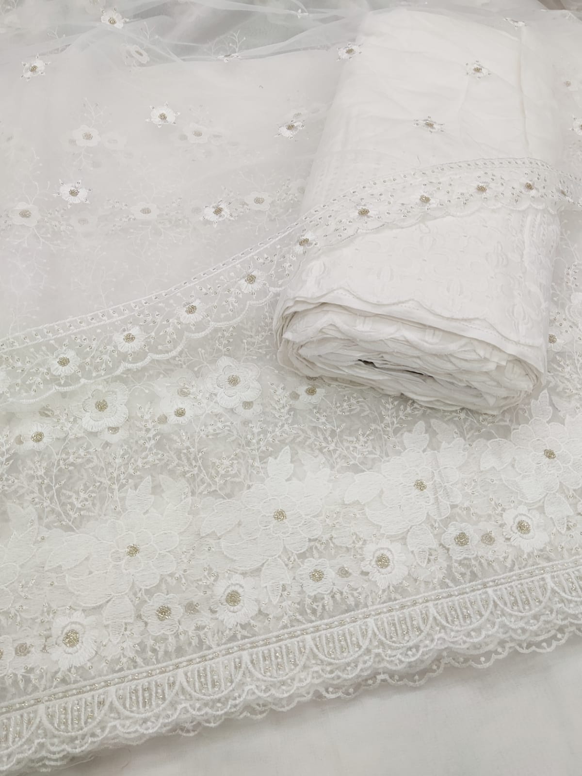 Beautiful Net Chikankari Suits