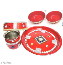 Load image into Gallery viewer, Pooja Thalis &amp; Plates (Karwachauth)