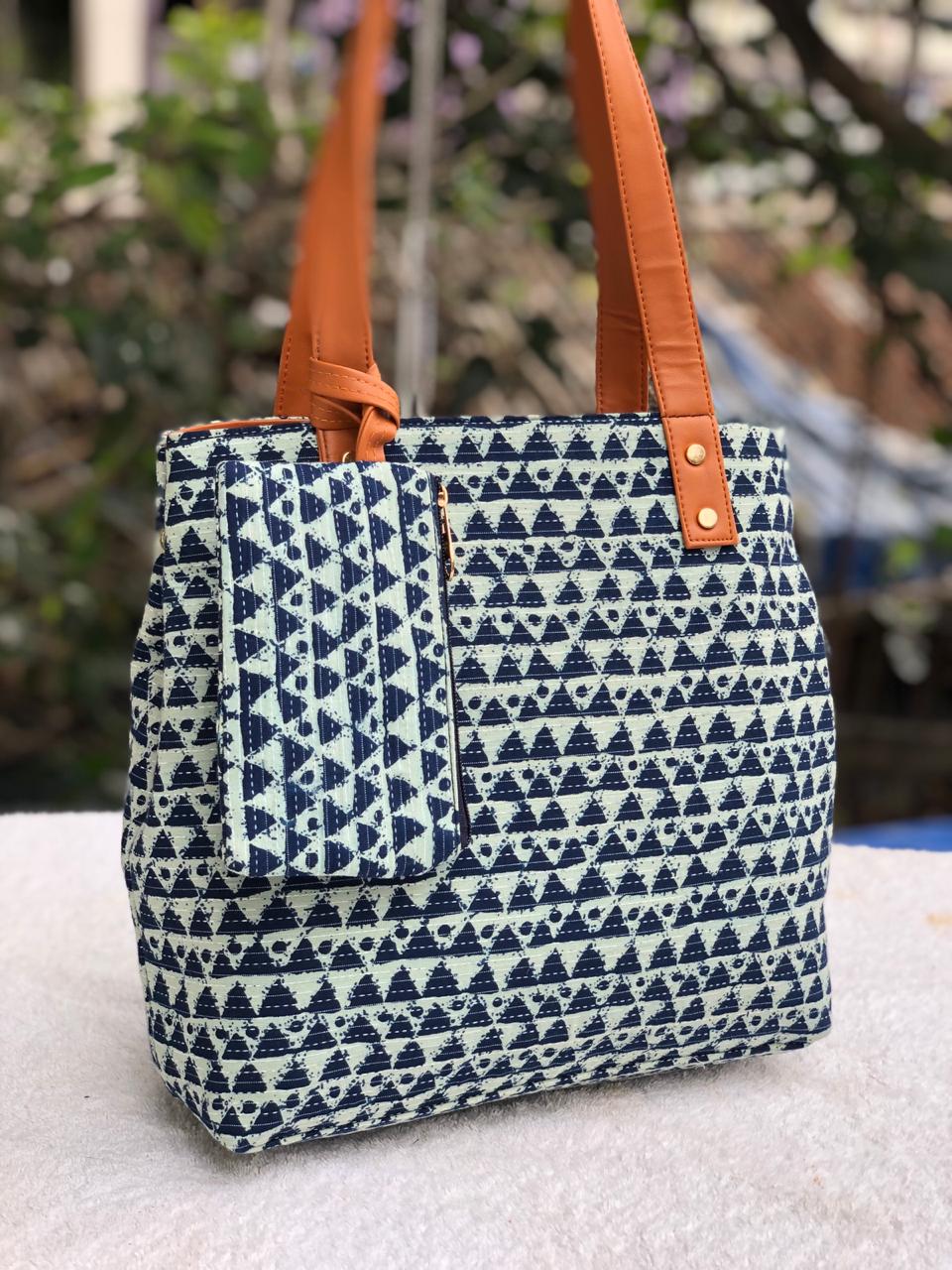 Traditional Handbag with Mobile pouch