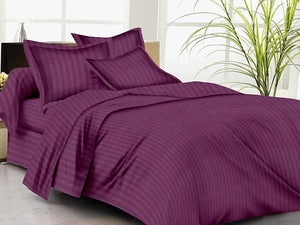 Satin Stripe Double Bedsheets