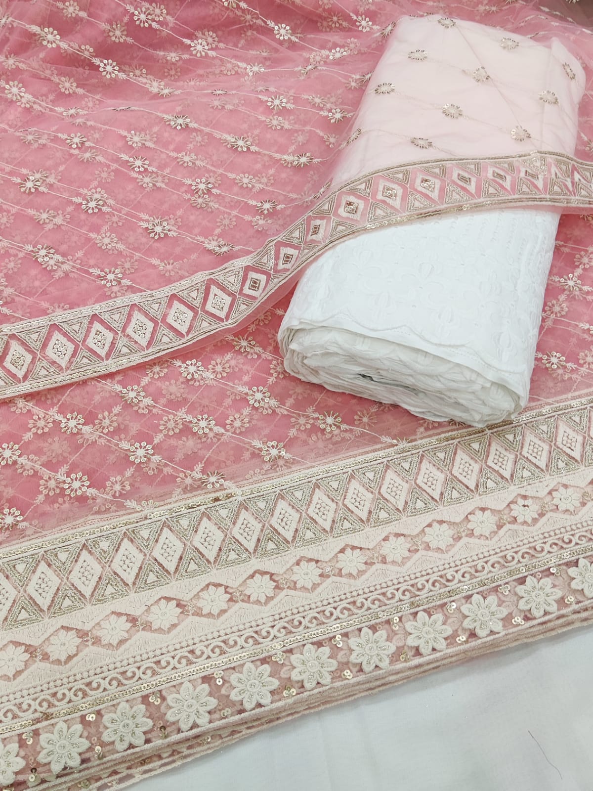 Beautiful Net Chikankari Suits