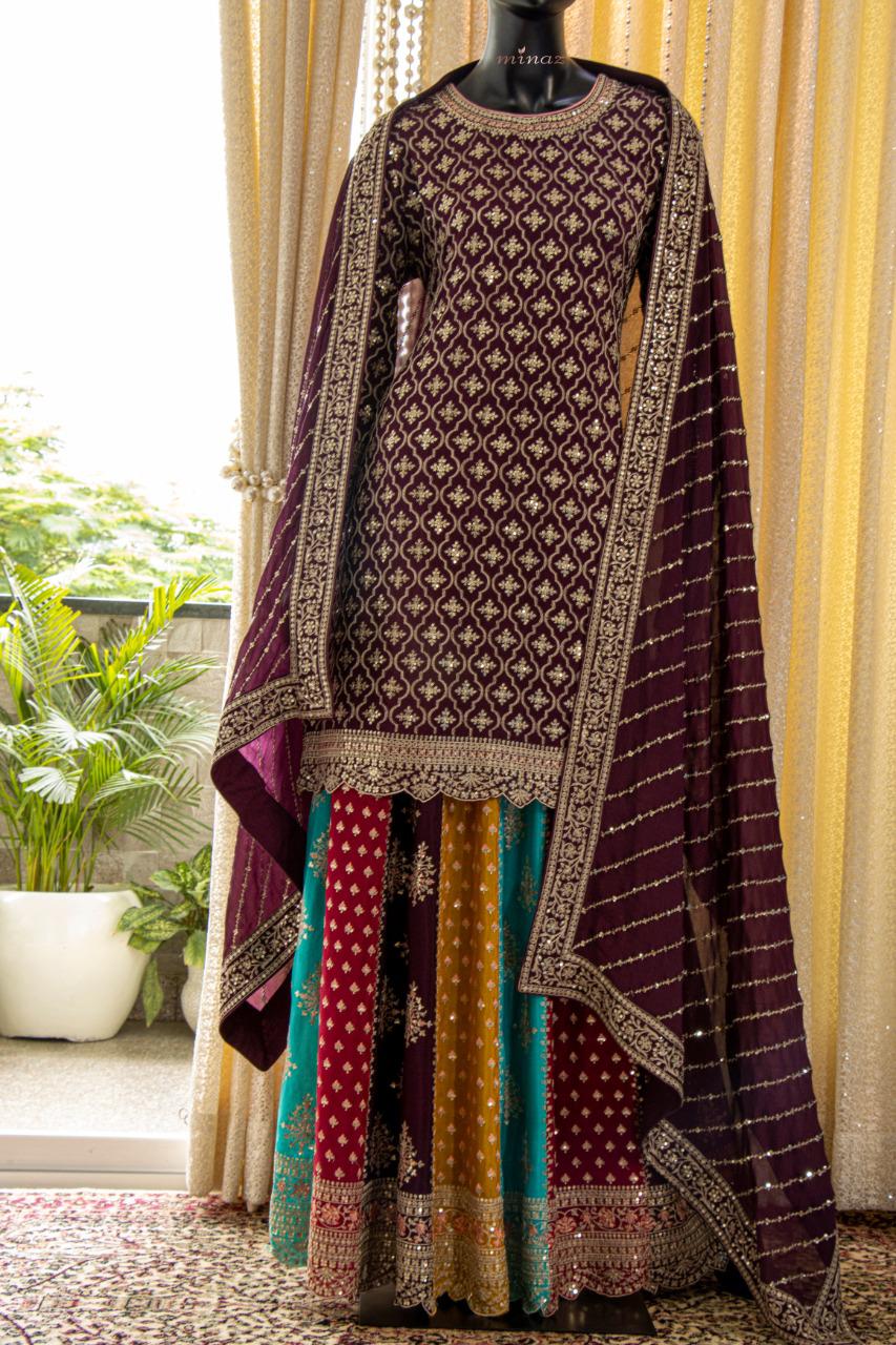 Chinnon Shirt Skirt Dupatta