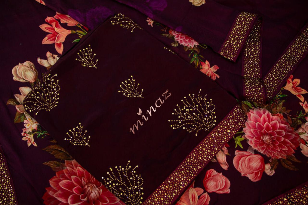 Pretty Crepe Suit (Plum Color)