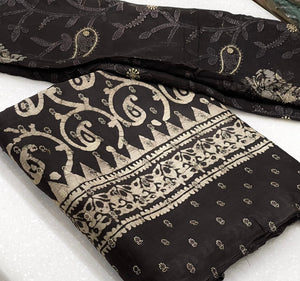 Maheshwari Silk Block Print Suits with Shantoon Bottom