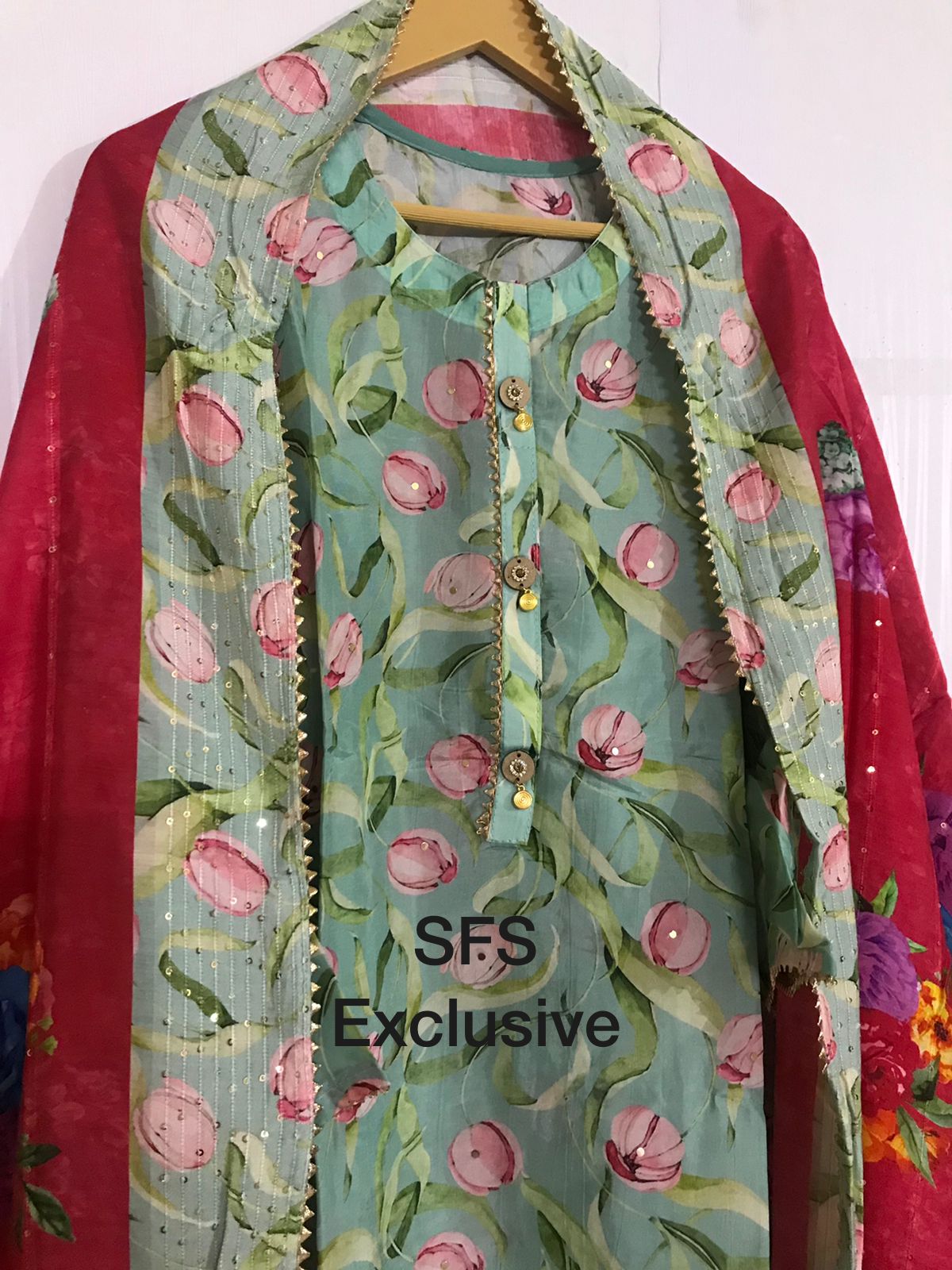 Muslin Kurti with Shantoon Bottom(SFS)