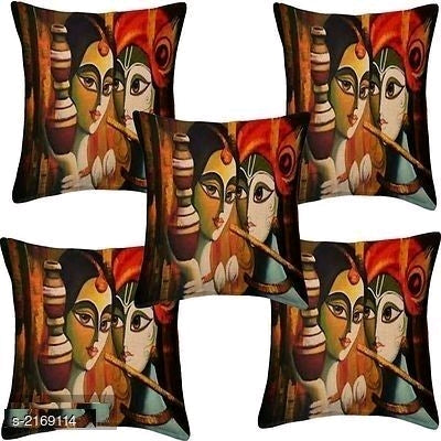Comfy Stylish Jute Printed Cushion Covers Vol 17 M1
