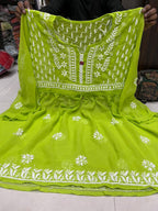 Georgette Chikankari Short Kurtis/Tops