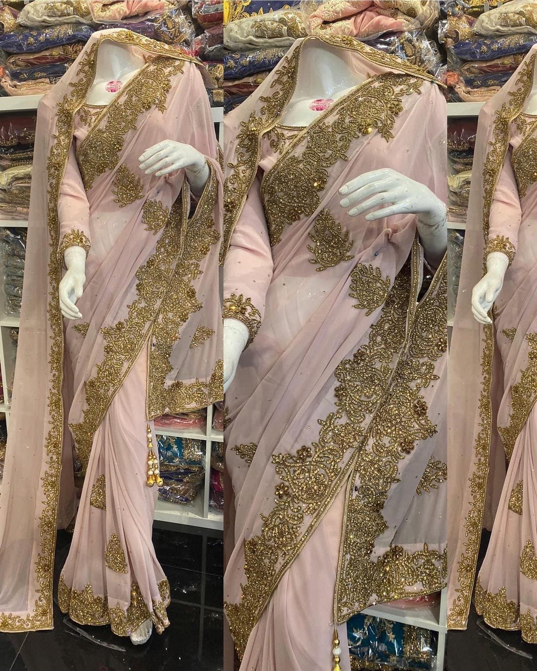 Georgette Embroidered Sarees