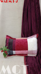 Plain Bedsheet with Printed Pillow Covers