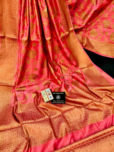 Benarsi Chanderi Silk Zari Woven Sarees