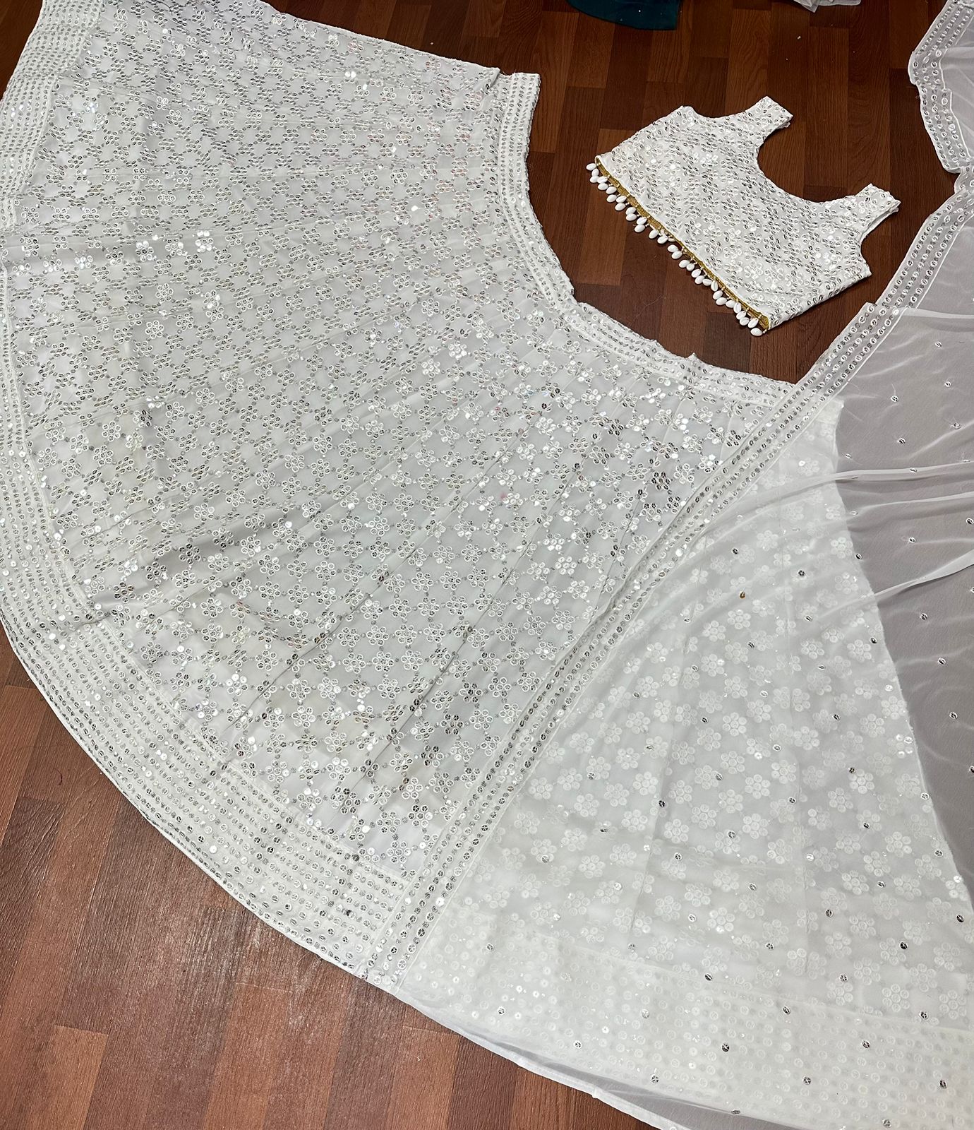 Georgette Sequins work Lehenga Choli