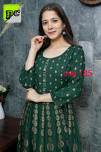 Flair Kurti with mirror work