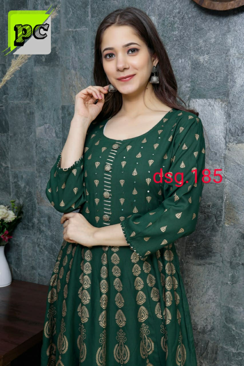 Flair Kurti with mirror work