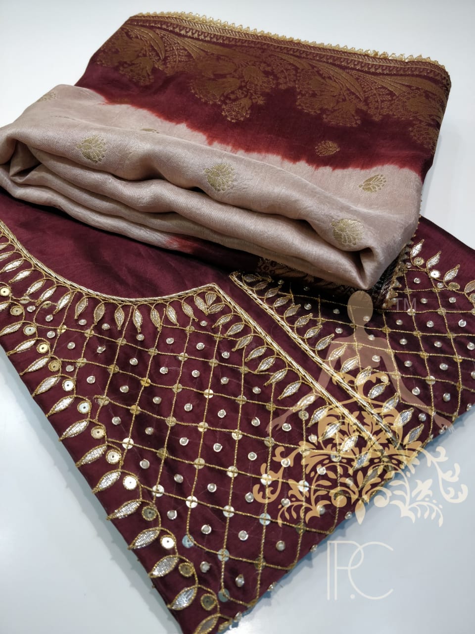 Chanderi Shirt with Shantoon Bottom