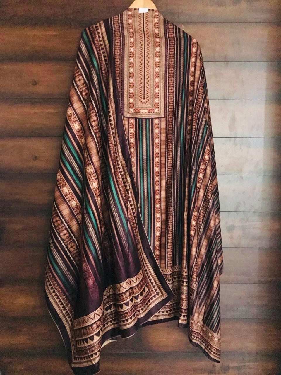 Velvet Suit with pashmina bottom