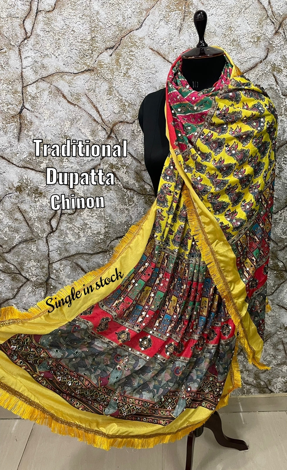 Traditional Chinnon Uppada Silk Dupattas