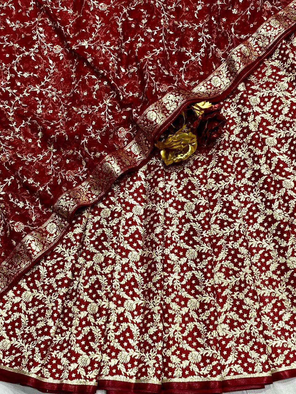 Benarsi Khinkhwab with Georgette Dupatta