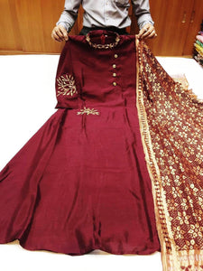 Dola Silk Gowns with Fancy Dupatta