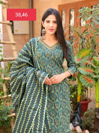 Handblock Cotton Shirt with Pant