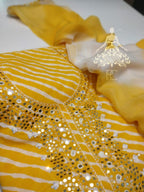 Cotton Lehriya with Chiffon Dupatta