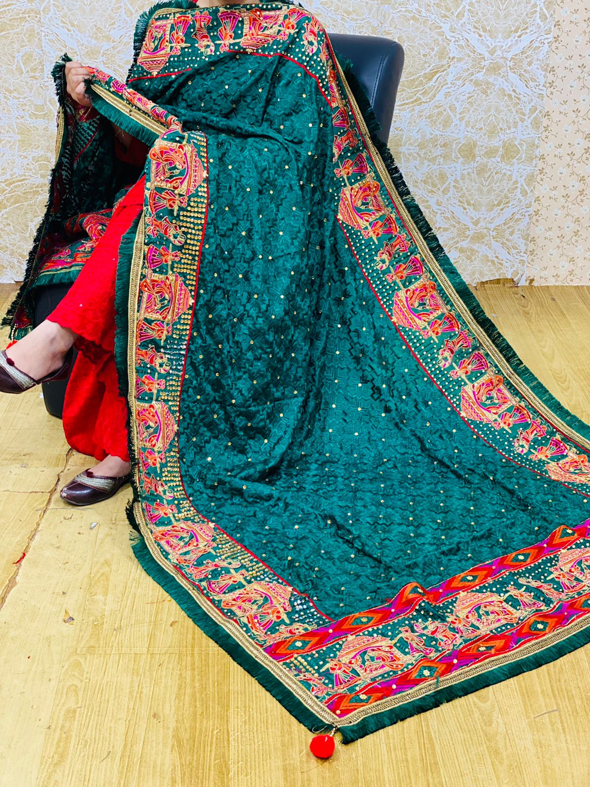 Full Jaal Phulkari Dupattas