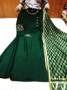 Dola Silk Gowns with Fancy Dupatta