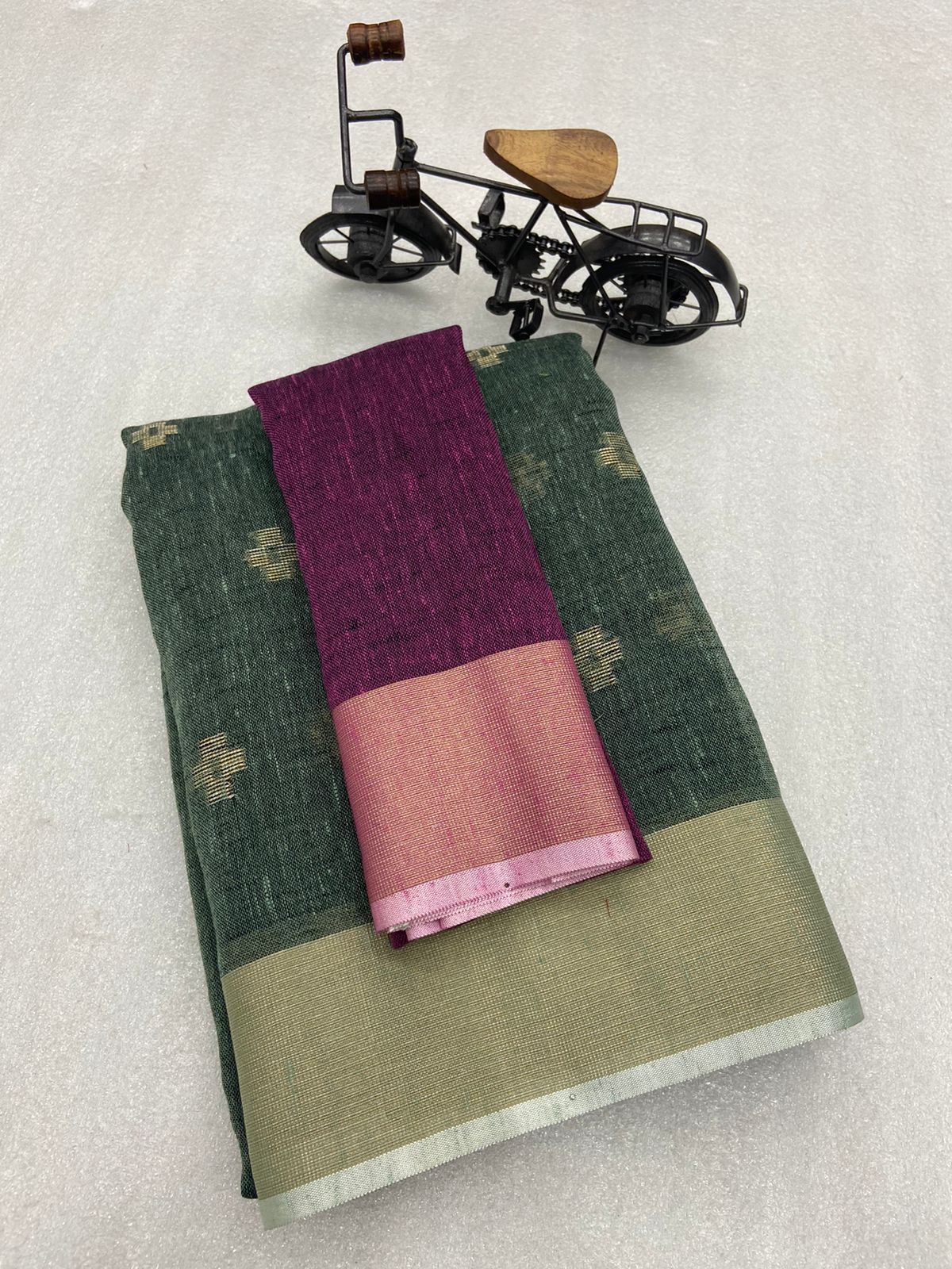 Khadi Linen Saree