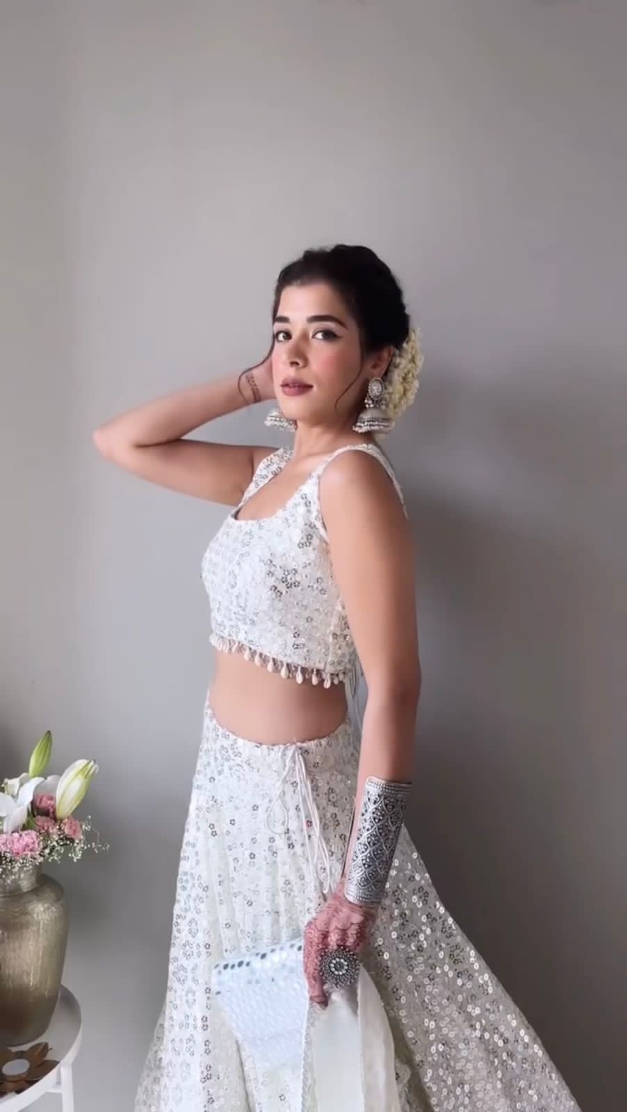 Georgette Sequins work Lehenga Choli