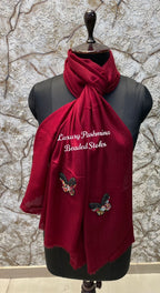 Woolen Stoles with beaded patch