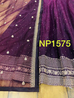 Viscose Modal Chanderi Anarkali with badla work