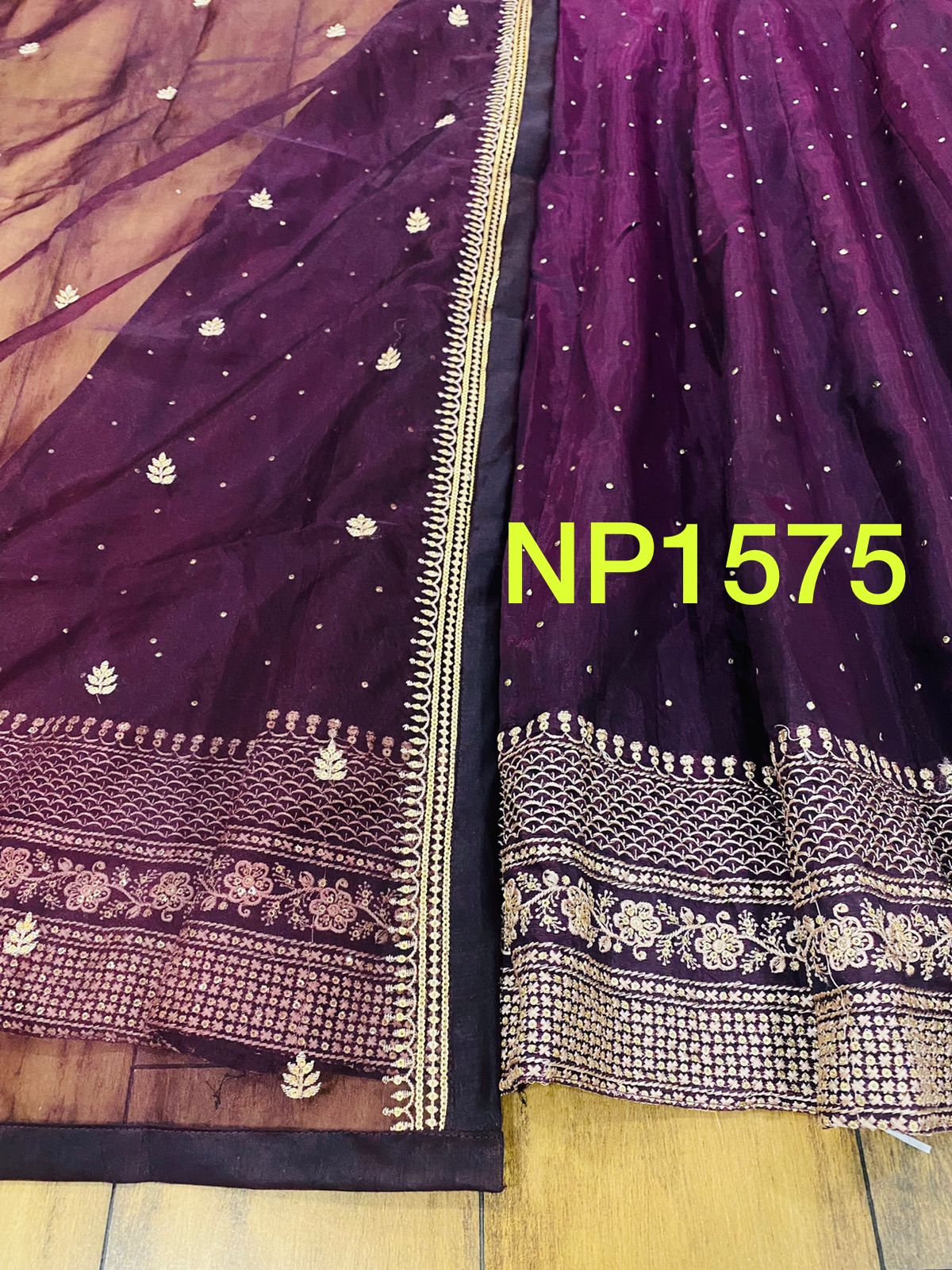 Viscose Modal Chanderi Anarkali with badla work