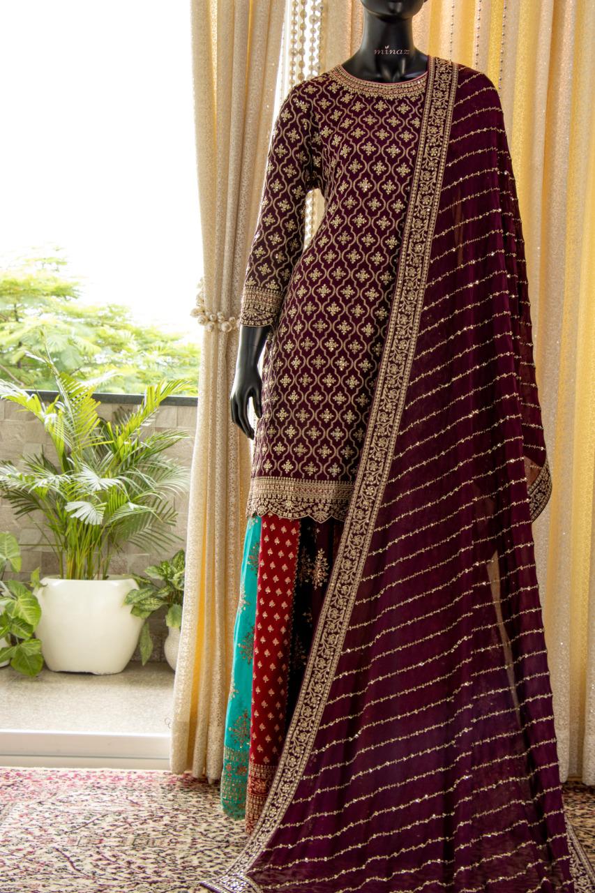 Chinnon Shirt Skirt Dupatta